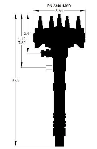 Chevy Crank Trigger Distributor with adjustable Cam Sync Pick-up - 23401MSD